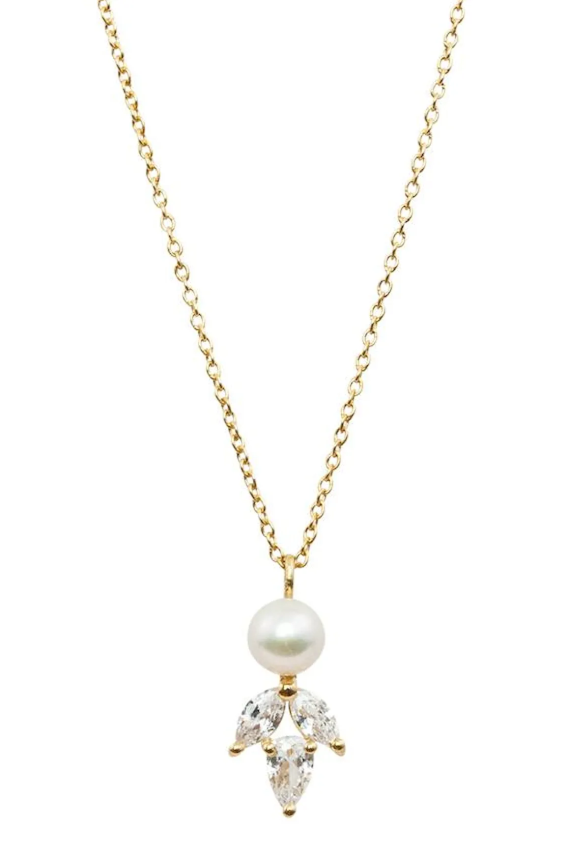 Elegante Braut Halskette mit Kristallen und Perle - Simply Delightful