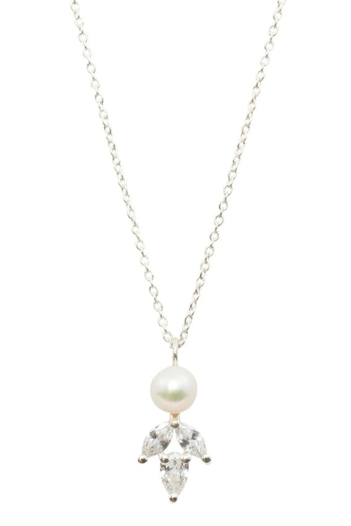Elegante Braut Halskette mit Kristallen und Perle - Simply Delightful
