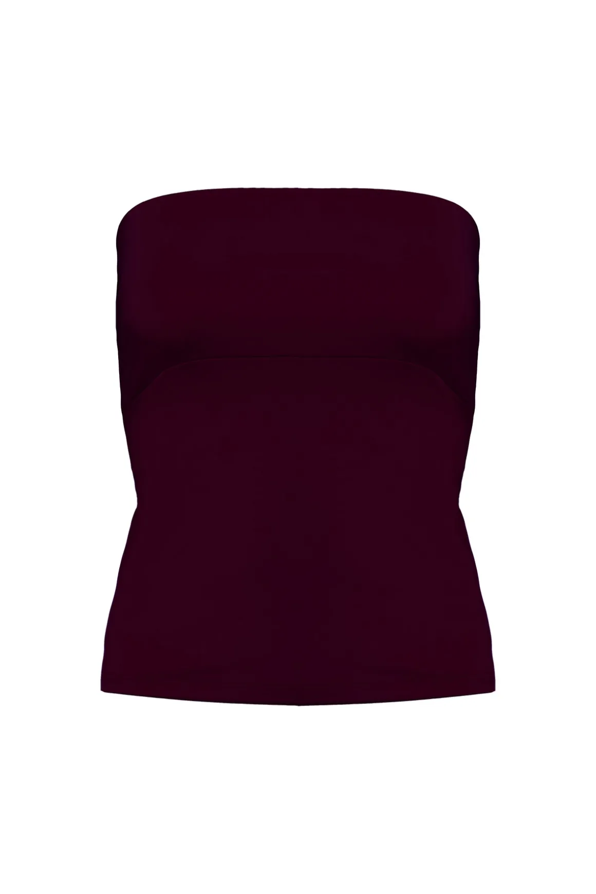Tube-Top in Weinrot – Long Jersey Bandeau Bordeaux Twobirds